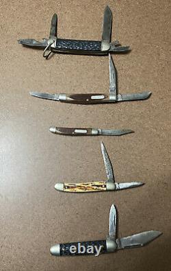 Lot Of 15 Knives Folding And Stationary- 2 Tommy Hawks/ Hatchets