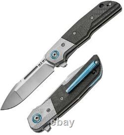 MKM-Maniago Knife 3 Clap Folding Bohler M390 Steel Blade Carbon Fiber Handle