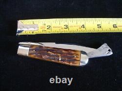 Marbles Gladstone Mich. USA. Stag Safety Folding Hunter Pocket Knife 4 Rare