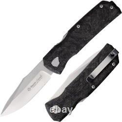 Maserin 502 Power Folding Knife 3? Bohler N690 Steel Blade Carbon Fiber Handle