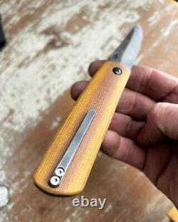 Matt White Temple Mountian Woodcraft 80Crv2 Carbon Steel Friction Folder Knife