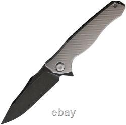 Maxace Killer Whale Folding Knife 4 Black SASP-60 Steel Blade Titanium Handle
