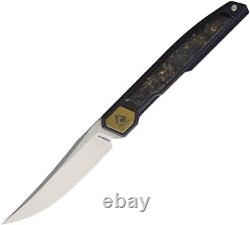 Maxace Midnight Cat Folding Knife 4 Bohler M390 Steel Blade Titanium/Carbon F