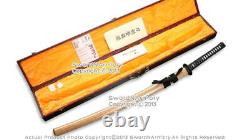 Musashi Handmade Folded Steel Samurai Katana Sword with Bamboo Tsuba Saya Scab
