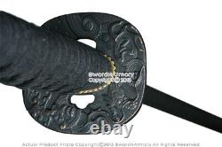 Musha Sea Dragon Folded 1045 Steel Samurai Katana Sword Through Harden Sharp