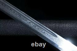 New Damascus Folded Steel Japanese samurai sword Katana Ninja Full Tang Sharp