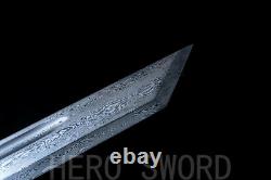 New Damascus Folded Steel Japanese samurai sword Katana Ninja Full Tang Sharp