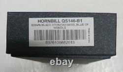 New QSP Hornbill Front Flipper 3.25 S35VN SW Drop Pt. Blade Blue Carbon Fiber