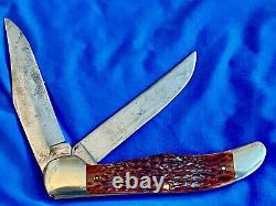 Nice Vintage CASE XX 6265SAB Red Bone Folding Hunter Pocket Knife