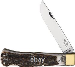 OTTER-Messer Large Lockback Pocket Knife Buckhorn Folding Carbon Steel 07MSHH