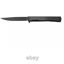 Ocaso Folding Knife Straight Back Blade Carbon Fiber Handle and Liner Lock 10CFB