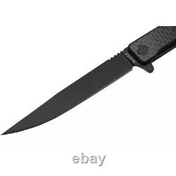 Ocaso Folding Knife Straight Back Blade Carbon Fiber Handle and Liner Lock 10CFB