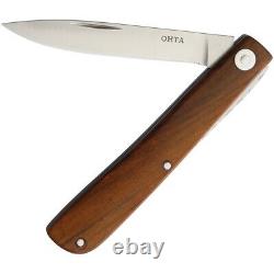 Ohta Knives Light Folding Knife 2.75 D2 Tool Steel Blade Cocobolo Wood Handle