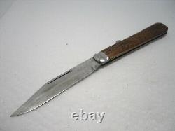 Old MILLER BROTHERS Folding Hunter Knife Lk Back Etched Blade c. 1872-1926