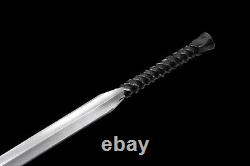 One Piece Sword Folded High Carbon Steel Double Edged Straight Blade Combat Full