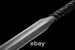 One Piece Sword Folded High Carbon Steel Double Edged Straight Blade Combat Full