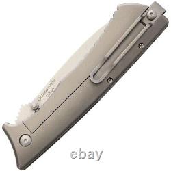 Ontario Cerberus Famelock Folding Knife 4 D2 Tool Steel Blade Titanium Handle