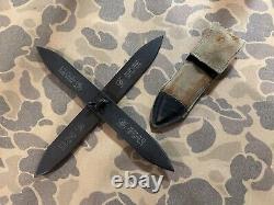 Original RPB Cobray Atchisson Folding Throwing Knife RARE OD sheath Pre-SWD