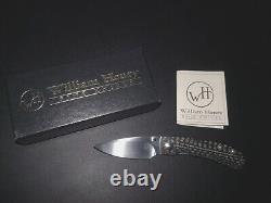 Original William Henry Carbon Fiber T09 Kestrel Knife ATS 34 Blade Box & Papers