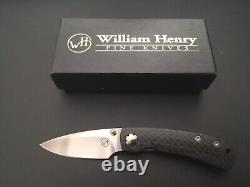 Original William Henry Carbon Fiber T09 Kestrel Knife ATS 34 Blade Box & Papers