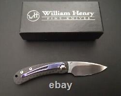 Original William Henry Carbon Fiber T09 Kestrel Knife ATS 34 Blade Box & Papers