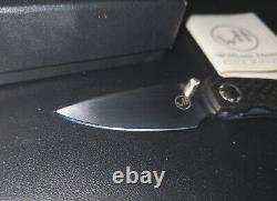 Original William Henry Carbon Fiber T09 Kestrel Knife ATS 34 Blade Box & Papers