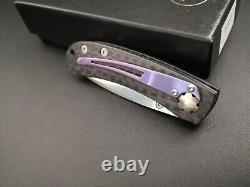 Original William Henry Carbon Fiber T09 Kestrel Knife ATS 34 Blade Box & Papers