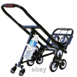 Portable Stair Climbing Folding Cart Climb Moving Hand Truck Carbon Steel Univer