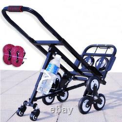 Portable Stair Climbing Folding Cart Climb Moving Hand Truck Carbon Steel Univer