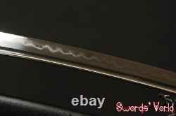 Practise Japanese Clay Tempered Wakizashi Folded High Carbon Steel No Bo-hi