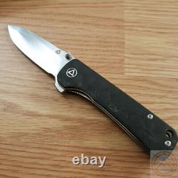QSP Knife Hawk Folding Knife 3.25 CPM S35VN Steel Blade Carbon Fiber Handle