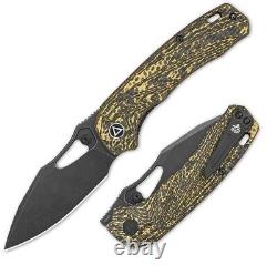 QSP Knife Hornbill Folding Knife 3.25 S35VN Steel Blade Carbon Fiber Handle