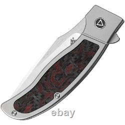 QSP Knife Legatus Folding Knife 3.5 M390 Steel Blade Titanium/G10 /Carbon Fiber