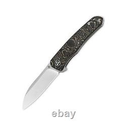 QSP Knife Otter Folding Knife 2.7 S35VN Steel Blade Copper Foil Carbon Fiber