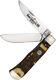 Queen Jumbo Linerlock Trapper Stag Folding 1095 Carbon Steel Pocket Knife Sh206l