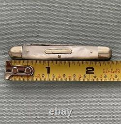 RARE 1848-1913 WATERVILLE Old Pearl Folding Antique Pocket Knife with FILE USA