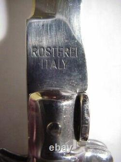 ROSTFREI Italy VINTAGE 9 inch KRIS BLADE STILETTO Lock Back FOLDING KNIFE DAGGER