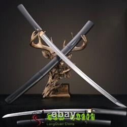Real Full Tang Katana High Carbon Steel Japan Samurai Sword Knife Sharp Blade