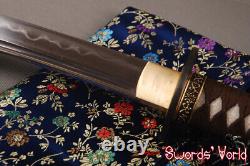 Real Sharp Folded 15 times japanese katana sword clay tempered 1095 carbon Steel
