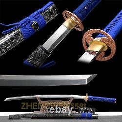 Real Sharp Sword Damascus Folded Steel Japanese Samurai Battle Ready Katana