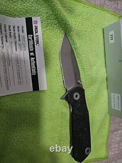 Real Steel Control Flipper Folding Knife Carbon Fiber/Titanium (3.4 SW) 3605F