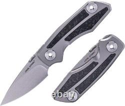 Real Steel Delta 2600 Folding Knife 2.88 S35VN Steel Blade Titanium withCF Handle