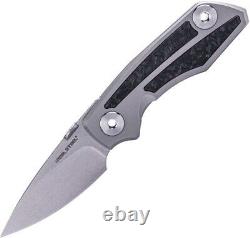 Real Steel Delta 2600 Folding Knife 2.88 S35VN Steel Blade Titanium withCF Handle