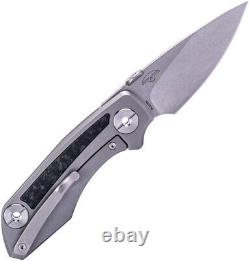 Real Steel Delta 2600 Folding Knife 2.88 S35VN Steel Blade Titanium withCF Handle