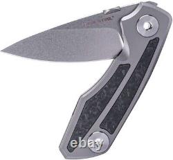 Real Steel Delta 2600 Folding Knife 2.88 S35VN Steel Blade Titanium withCF Handle