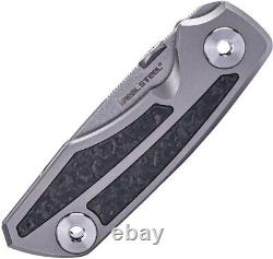 Real Steel Delta 2600 Folding Knife 2.88 S35VN Steel Blade Titanium withCF Handle