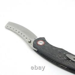 Red Horse Knife Works Folding Knife 3.5 S35VN Steel Razor Blade Carbon Fiber