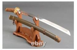 Replica WW2 WWII Japanese Officer Gunto Army Katana Sword Folded Clay Tempered
