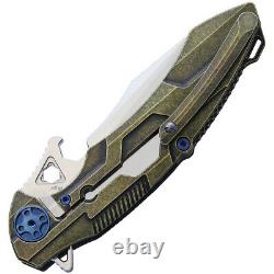 Rike Knife M3 Framelock Carbon Fiber/Bronze Titanium Folding M390 Knife M3CFB