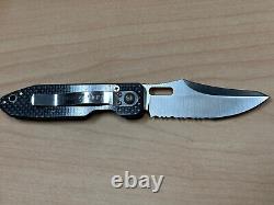 SOG Jet Edge Folding Knife Carbon Fiber linear locking blade (no box)